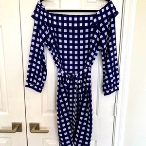 Banana Republic Off the Shoulder Gingham Dress